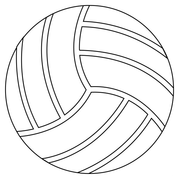 Volleyball coloring page image