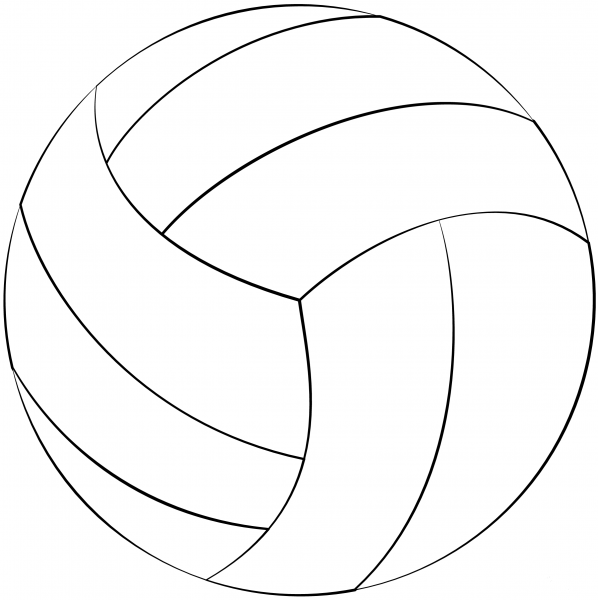 Volleyball coloring page image
