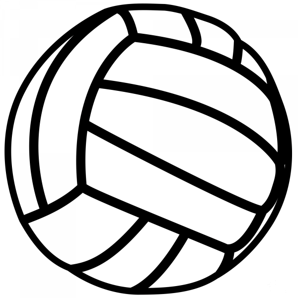 Volleyball coloring page image