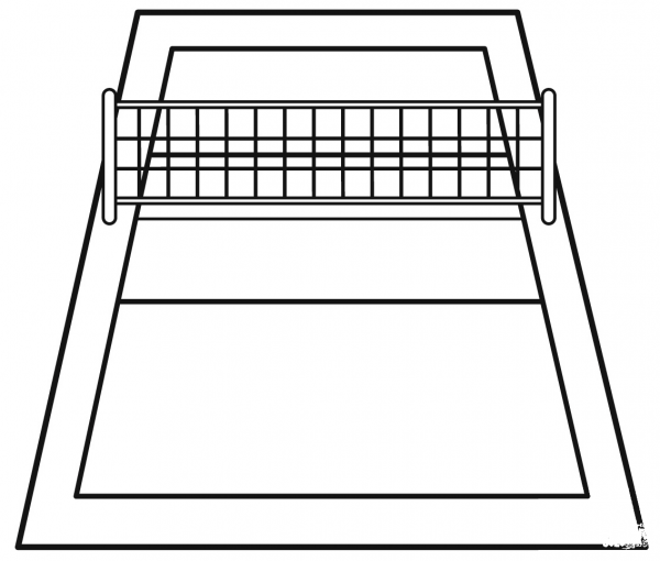 Volleyball Court coloring page image