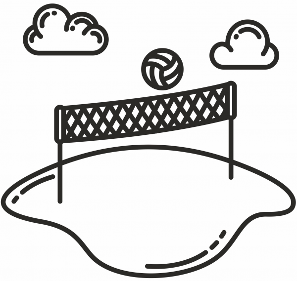 Volleyball Court coloring page image