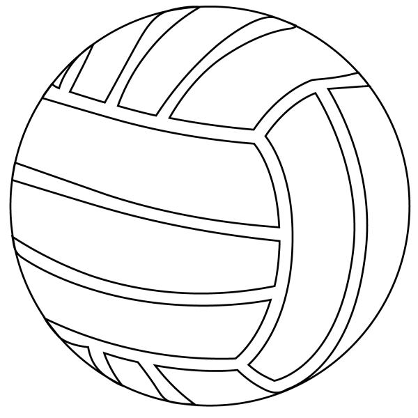 Volleyball Emoji coloring page image