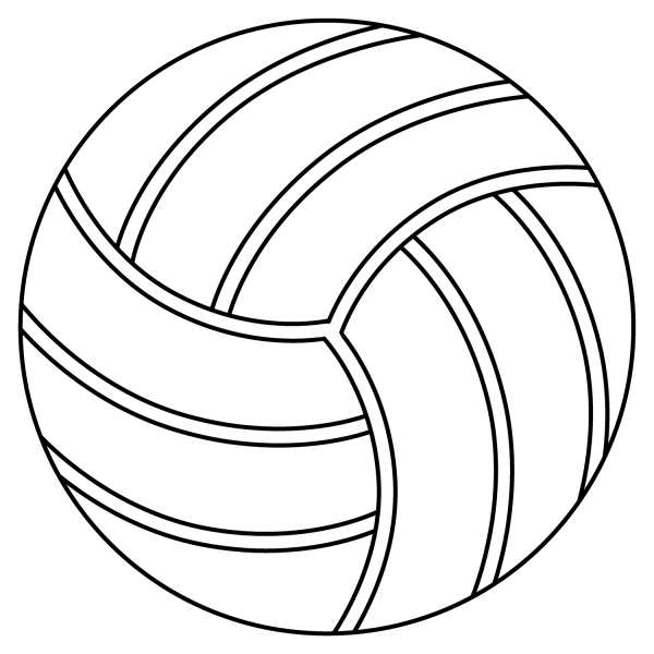 Volleyball Emoji coloring page image