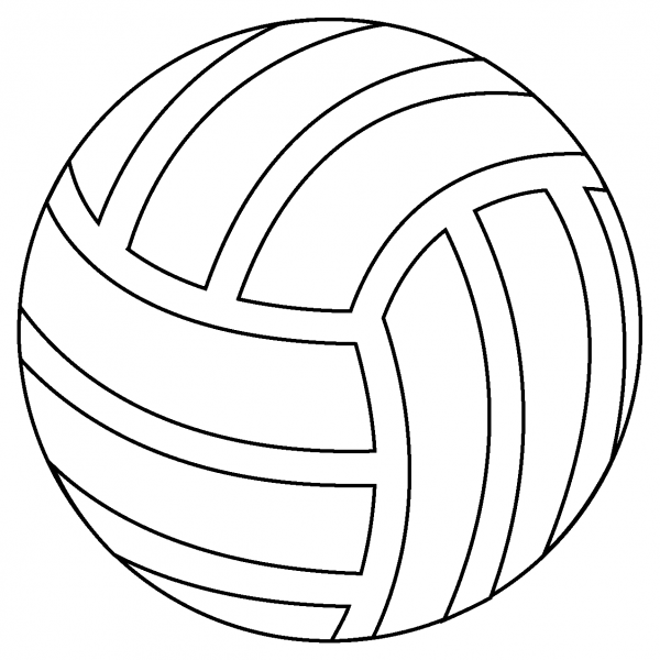 Volleyball Emoji coloring page image