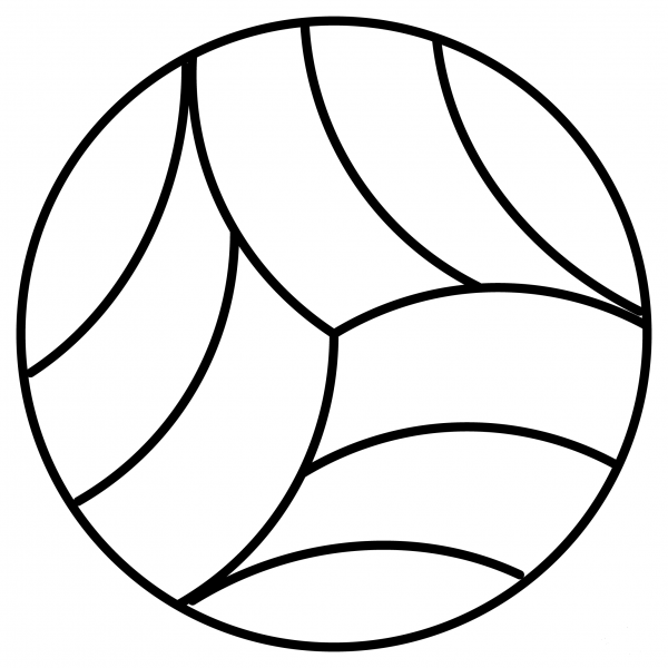 Volleyball Emoji coloring page image