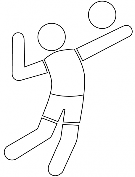 Volleyball Player coloring page image