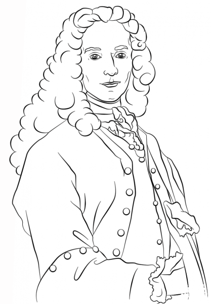 Voltaire coloring page image