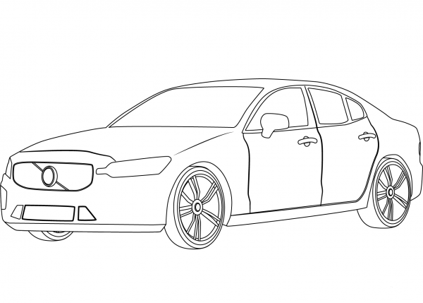 Volvo S60 coloring page image