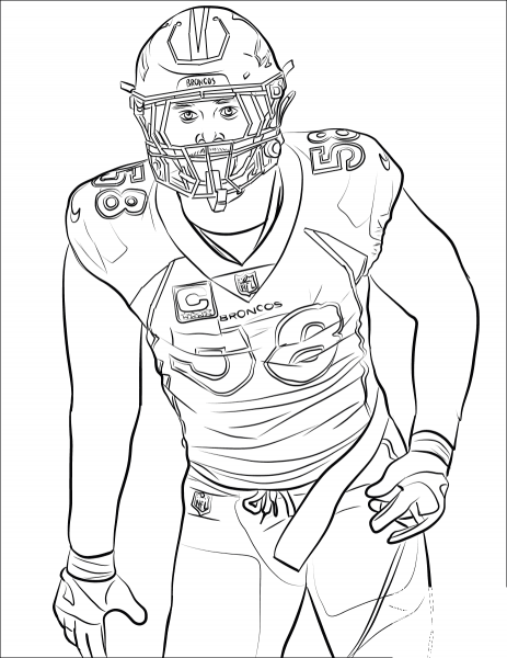 Von Miller coloring page image