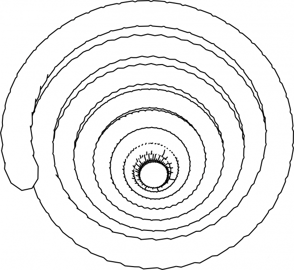 Vortex of Spheres coloring page image