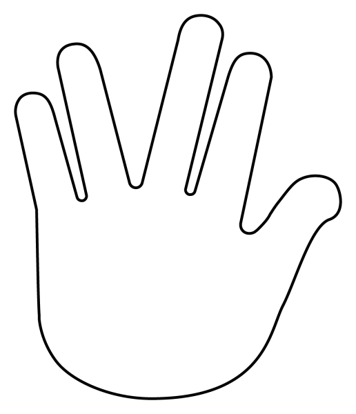 Vulcan Salute Emoji coloring page image