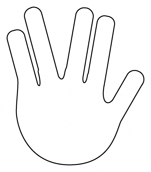 Vulcan Salute Emoji coloring page image