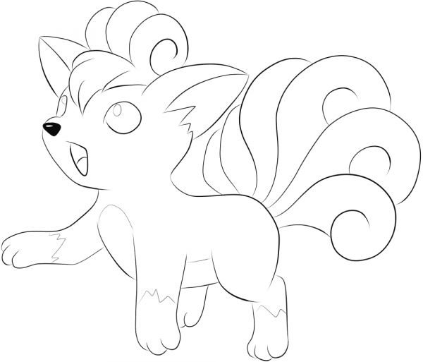 Vulpix coloring page image