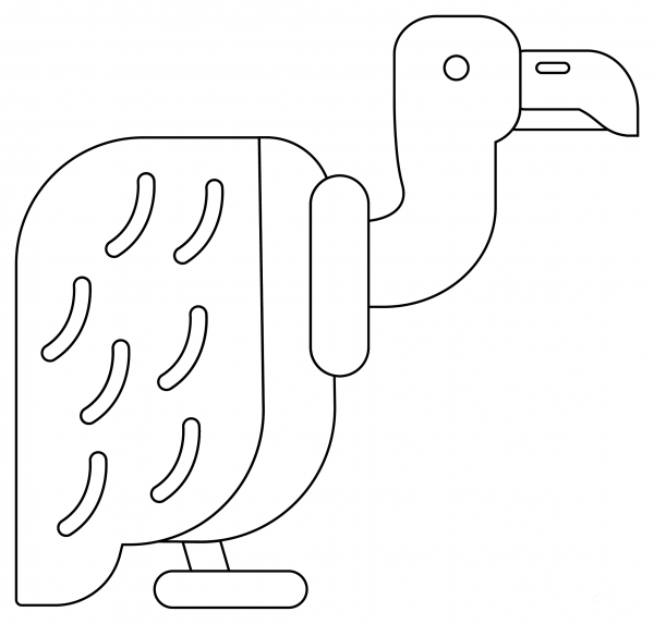 Vulture coloring page image