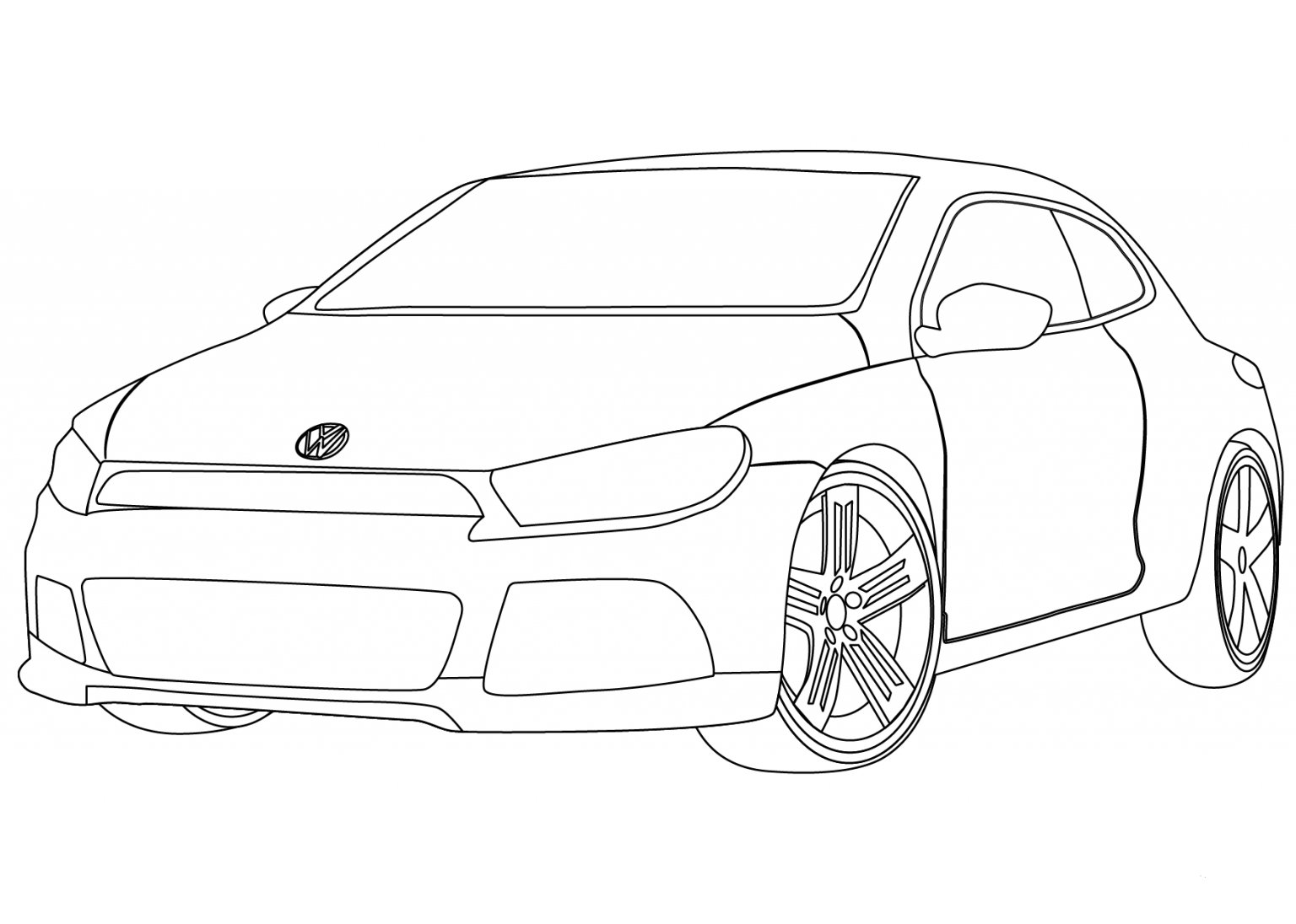 VW Scirocco coloring page - ColouringPages