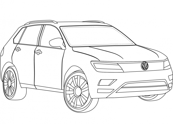 VW Tiguan coloring page image