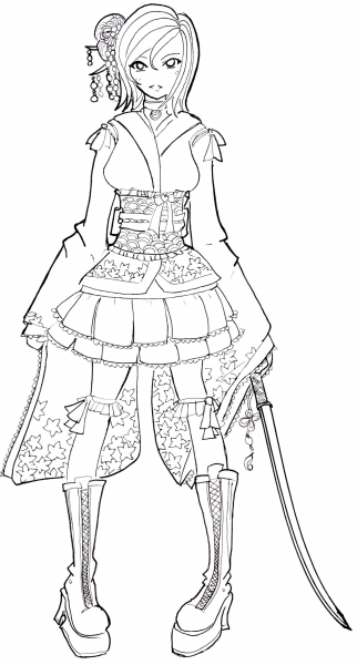 Wa Lolita coloring page image
