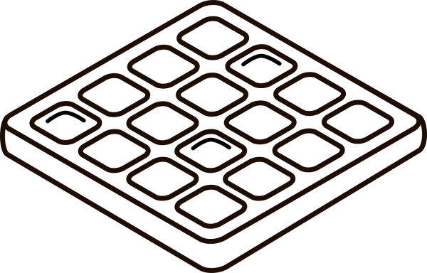 Waffle coloring page image
