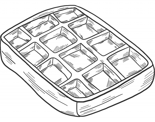 Waffle coloring page image