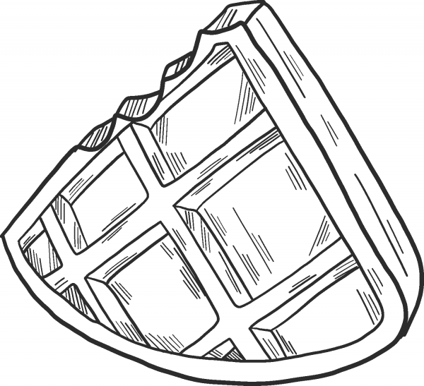 Waffle coloring page image