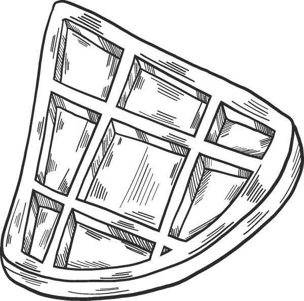 Waffle coloring page image