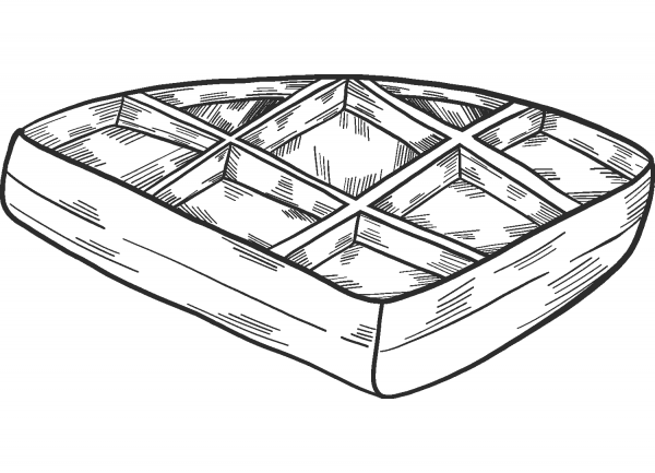 Waffle coloring page image