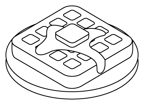 Waffle Emoji coloring page image