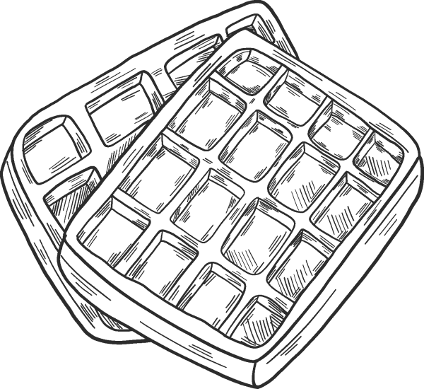Waffles coloring page image