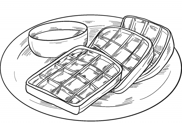 Waffles for Breakfast coloring page image