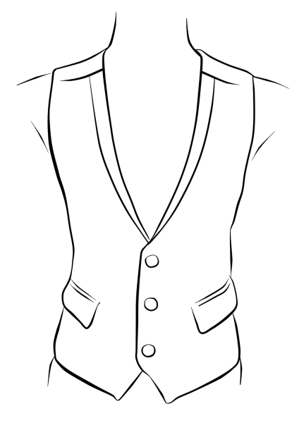 Waistcoat coloring page image