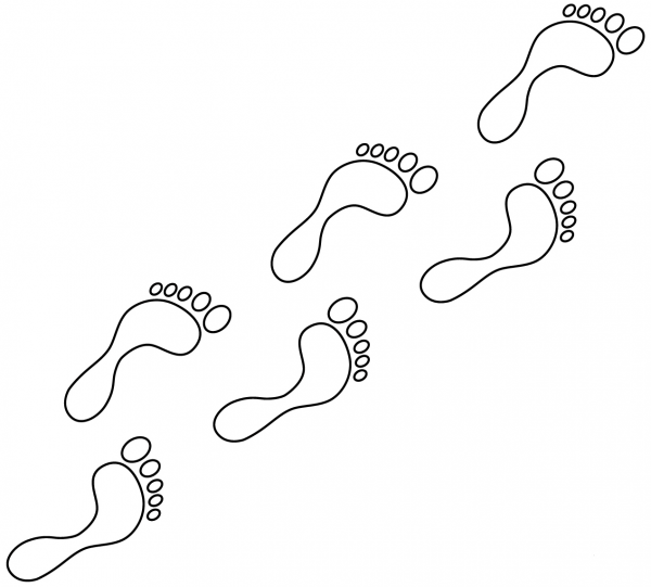 Walking Feet coloring page image