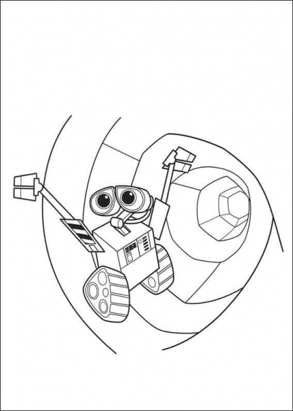 Wall-E  coloring page image