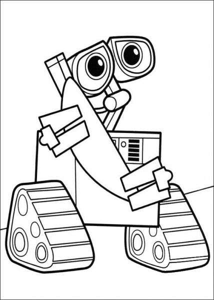 Wall-E  coloring page image
