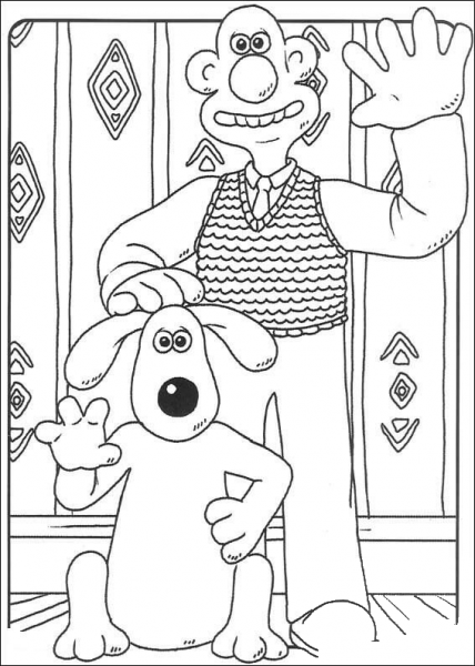 Wallace With Gromit  coloring page image