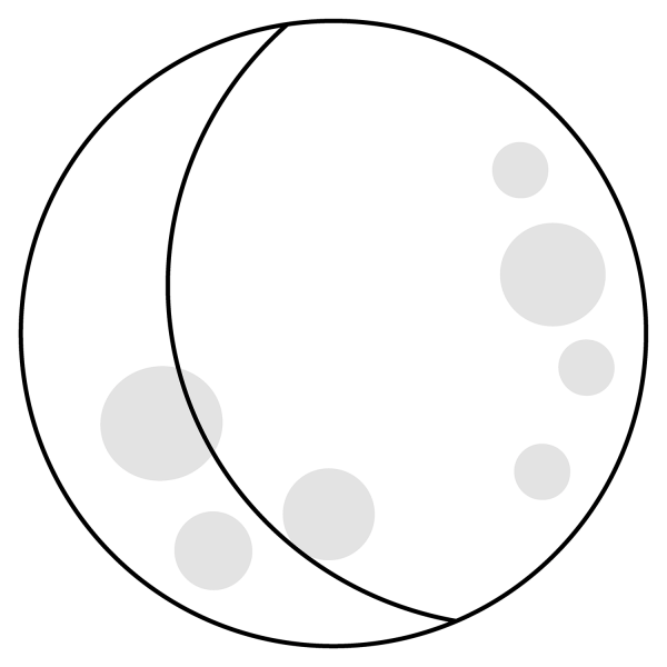 Waning Crescent Moon Emoji coloring page image