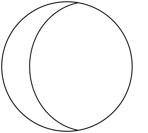 Waning Crescent Moon Emoji coloring page image