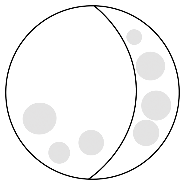 Waning Gibbous Moon Emoji coloring page image