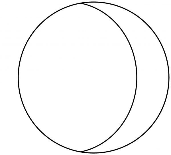 Waning Gibbous Moon Emoji coloring page image