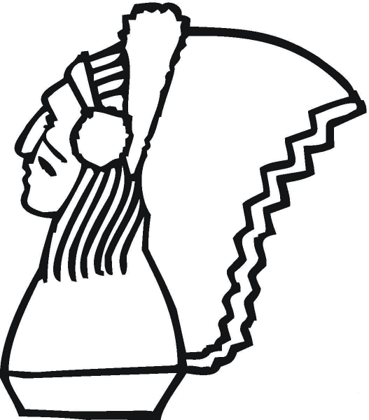 War bonnet coloring page image