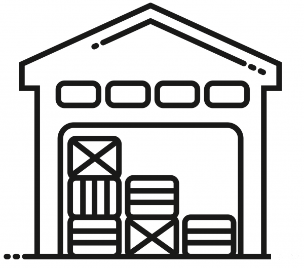 Warehouse coloring page image