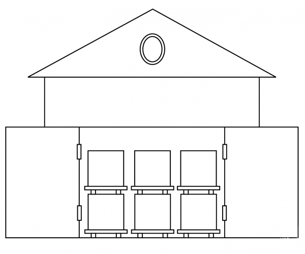 Warehouse coloring page image