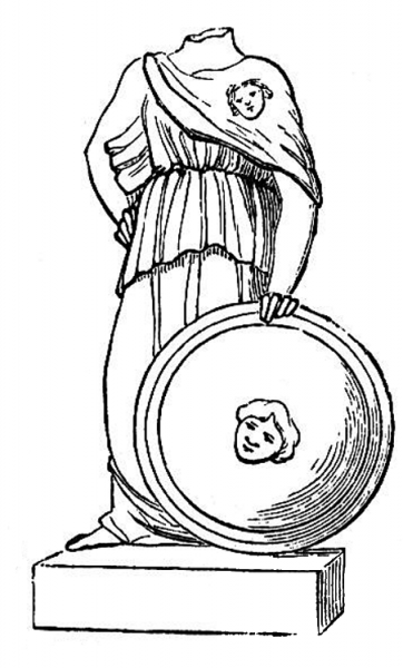 Warrior Without Head  coloring page image