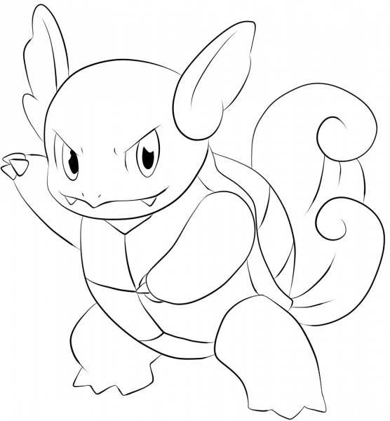 Wartortle coloring page image