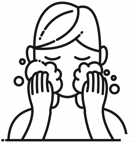 Wash Face coloring page image