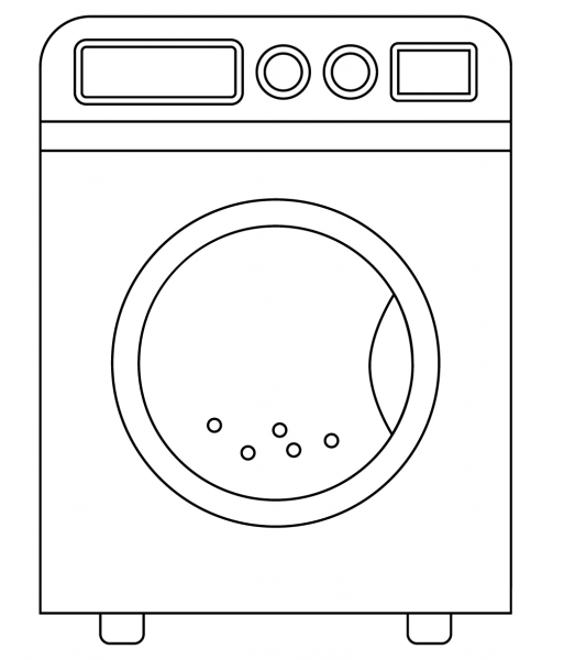 Washing Machine coloring page image