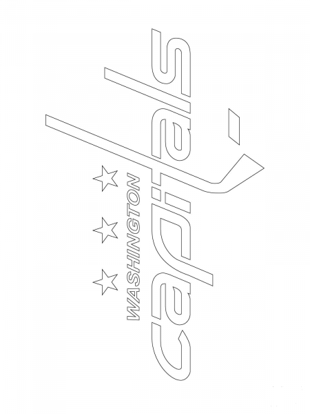 Washington Capitals Logo coloring page image