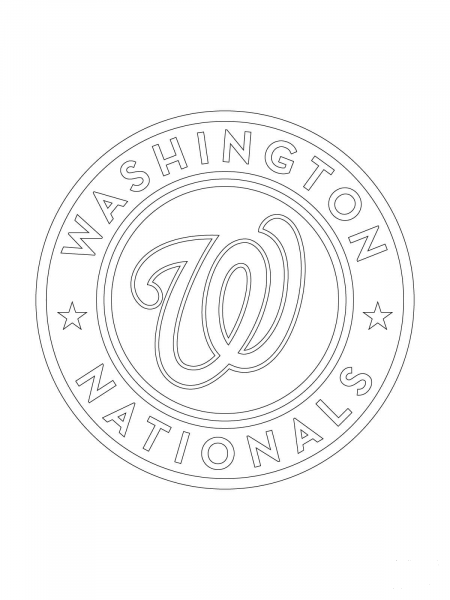 Washington Nationals Logo  coloring page image