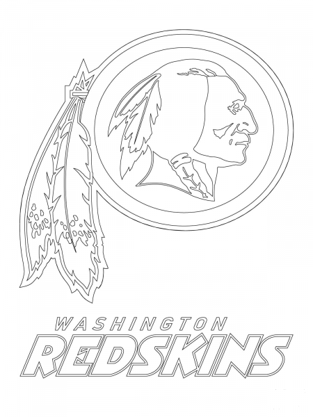 Washington Redskins Logo  coloring page image