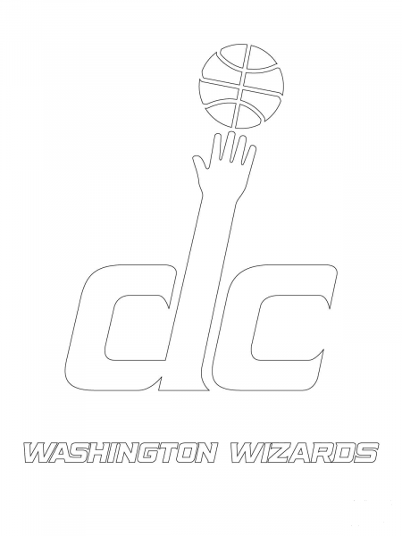 Washington Wizards Logo  coloring page image