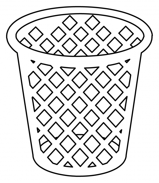 Wastebasket Emoji coloring page image